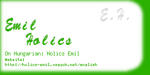 emil holics business card